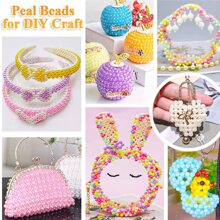 1200顆人造珍珠珠子,6mm Diy 手工圓形彩色鬆散間隔珠子,帶孔,適用於手鏈、項鍊、耳環製作和修補