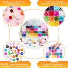 1200顆人造珍珠珠子,6mm Diy 手工圓形彩色鬆散間隔珠子,帶孔,適用於手鏈、項鍊、耳環製作和修補