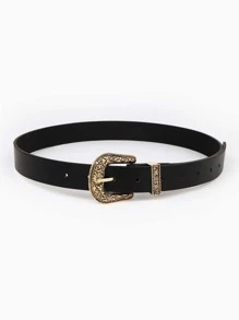 Boho Metal Buckle Belt Halloween Summer, School Fall, Autumn, Halloween - Black - View 4