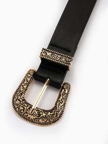 Boho Metal Buckle Belt Halloween Summer, School Fall, Autumn, Halloween - Black - View 5