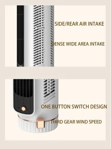 冷氣式桌上型電扇、宿舍桌面風扇、辦公室usb多功能充電迷你小風扇、縱向和橫向雙用 - 白色 - 查看 7
