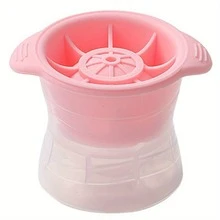 1入組矽膠冰塊模具,現代透明球形設計製冰機托盤適用於條形 - 粉色 - 查看 2