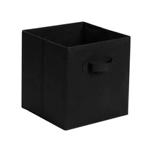 1 件无盖纯色可折叠收纳盒适用于家庭衣物、玩具和杂物整理装饰秋季装饰节日装饰房间装饰家居装饰秋季装饰卧室装饰 - 黑色 - 查看 1