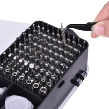 115 In 1 Multipurpose Screwdriver Set For Repairing Kit Screw Driver Professional Precision Screwdriver Set Multi-Function Magnetic Repair Computer Tool Kit For Mobiles And Laptop - Silver - View 4