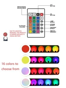 1pc Plastic Led String Light With Remote Control, Modern Extendable Decorative Light For Home