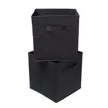 1 件无盖纯色可折叠收纳盒适用于家庭衣物、玩具和杂物整理装饰秋季装饰节日装饰房间装饰家居装饰秋季装饰卧室装饰 - 黑色 - 查看 3