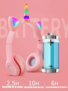 J47 auriculares Bluetooth inalámbricos tarjeta plegable auriculares estereofónicos auriculares inalámbricos lindos auriculares infantiles unicornio
