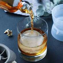 1入組矽膠冰塊模具,現代透明球形設計製冰機托盤適用於條形 - 粉色 - 查看 5