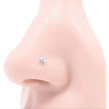 6 món trang sức xỏ mũi cho nữ - Khuyên mũi bằng thép không gỉ - Bạc - Xem 2