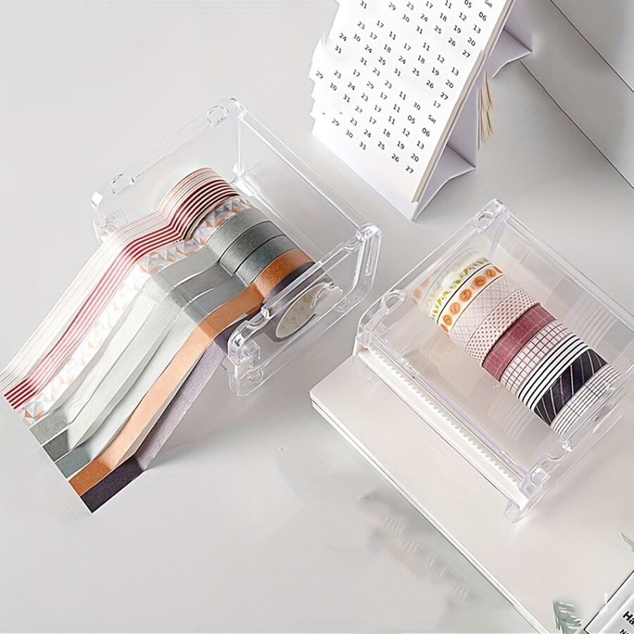1pc Clear Storage Box - Clear - View 1