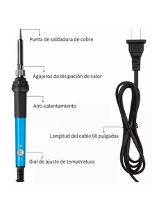 Electric Soldering Iron Kit W/Tools, Tips, Multimeter - 5 Soldering Irons - Black - View 11