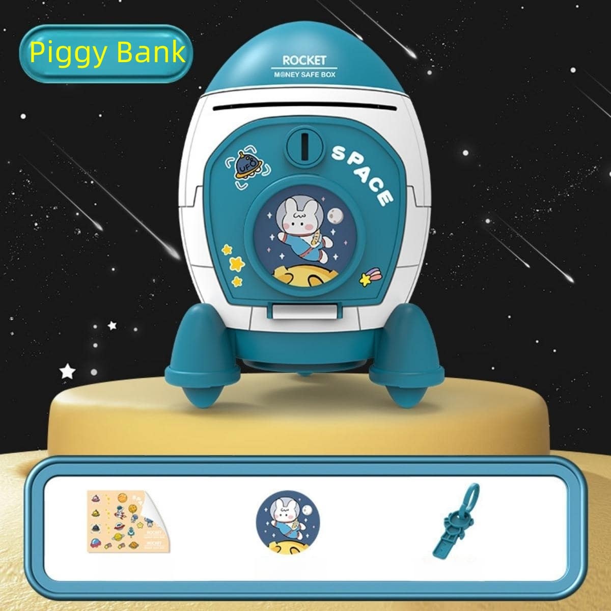 1入組宇航員設計存錢罐 - 藏蓝色 - 查看 1