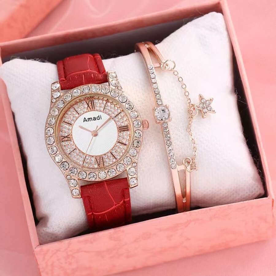 digital rojo Reloj con con estrella Pulsera , adecuado para uso diario - Rojo - Ver 1