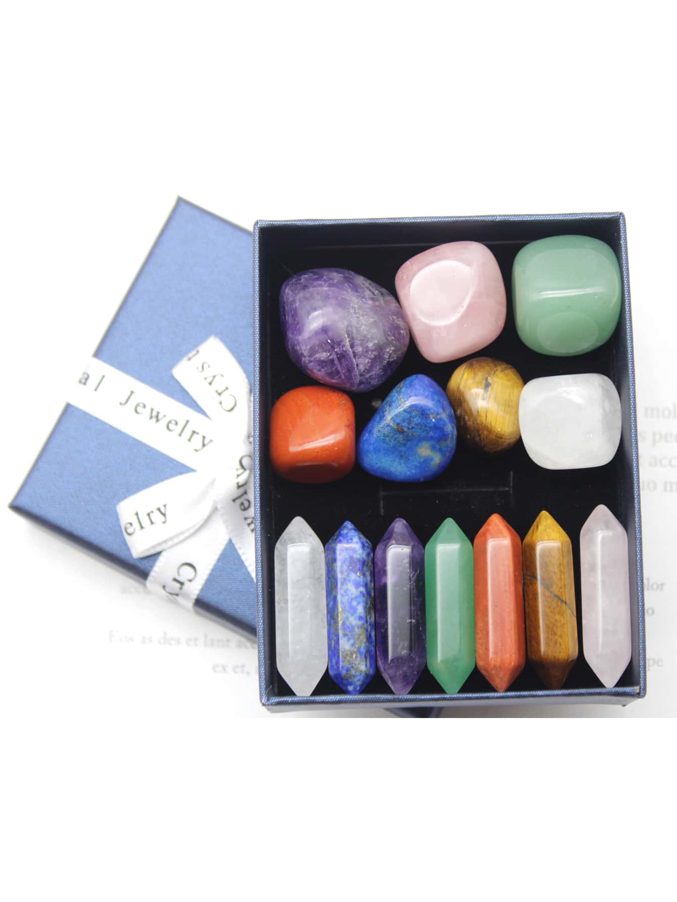 QINJIEJIE 20 PCS Healing Crystals Stones Sets Wands Bulk Natural Pocket Amethyst - View #11