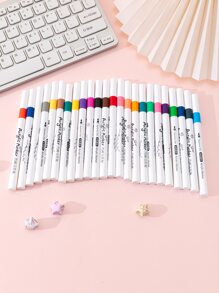 24 Marcadores Acrílicos Para Pintar, Suministros De Arte Diy Impermeables Para Niños, Estudiantes Y Artistas - Multicolor - Ver 3