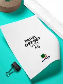 Papel Offset Sulfite 90g A5 - 250 Folhas - Branco - Visão 1
