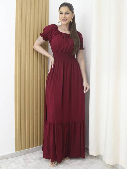 Vestido Longo Festa Evangélica Tem Forro e Elástico