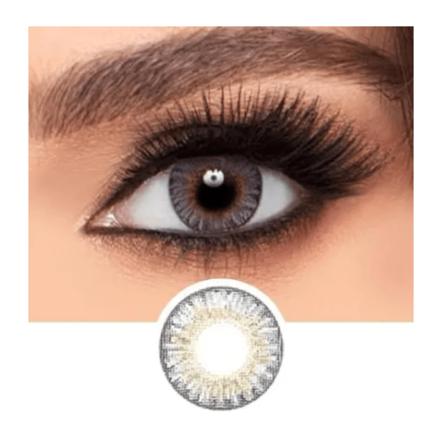 Colored Contact Lenses Fresh Look Colors Blends WITHOUT Gray Prescription. Gift Case - Grey - View 1