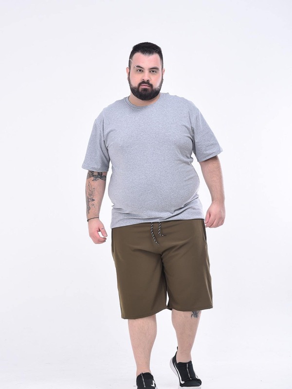 Bermuda Casual Tactel com Elastano Tamahos Big Extra Grande