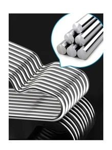 10pcs Stainless Steel Metal Hanger Hook For Clothes - Silver - View 3
