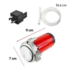 Corneta Claxon Doble Aire Con Compresor 1 Tono Cromada - Rojo - Ver 5