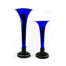 Double Air Horn Bugle With Compressor 1 Tone Chrome - Blue - View 2