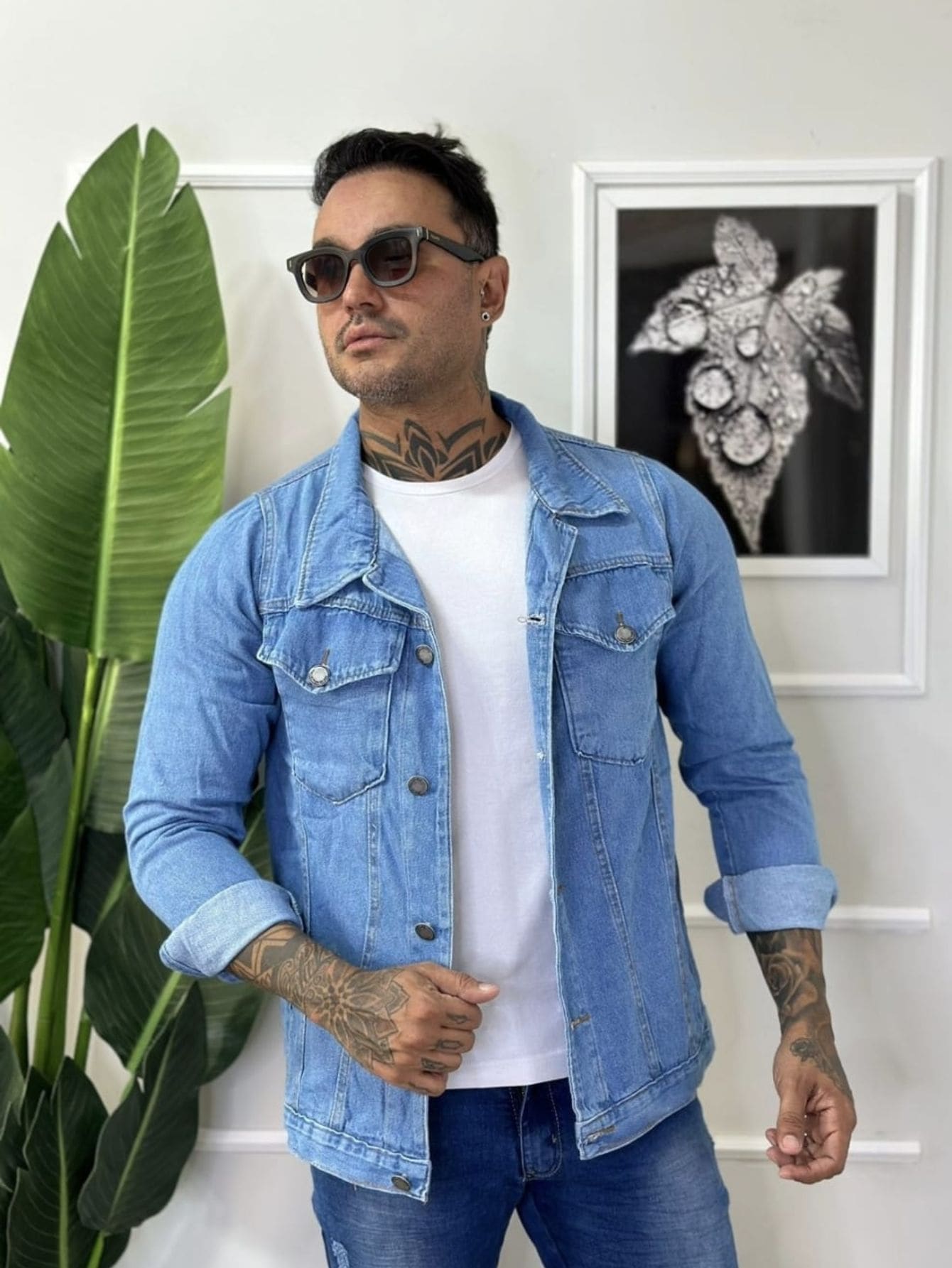 Men Denim Jackets - Rửa nhẹ - Xem 1