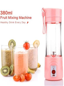 Mini Liquidificador 6 Lâminas Portátil Recarregável - Multicolorido - Visão 5