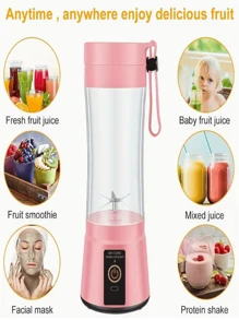 Mini Liquidificador 6 Lâminas Portátil Recarregável - Multicolorido - Visão 2