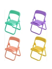 Mini Silla10 bases sillita colores surtidos para teléfono Celular, Soporte Plegable para teléfono Celular, Soporte Creativo de Color Caramelo Lindo para Escritorio, Soporte Divertido en Forma de Silla - Rosa - Ver 3