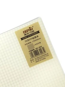 Libreta cuaderno con pasta transparente aesthetic resistente doble espiral A4 raya A5 cuadrada - transparente - Ver 4