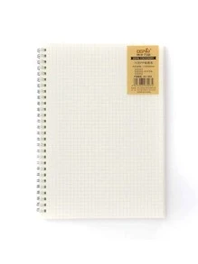Libreta cuaderno con pasta transparente aesthetic resistente doble espiral A4 raya A5 cuadrada - transparente - Ver 2