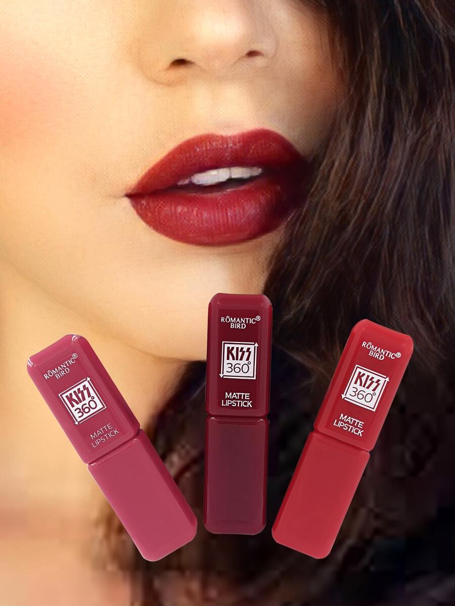 KISS360 Three Pack Lipsticks - Red - View 1