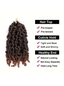 Gói/10 Inch Xoắn Lò Xo Xoắn Móc Tóc Xoăn Ngắn Bím Tóc Xoắn Sẵn Niềm Đam Mê Xoắn Quả Bom Xoắn Bob Vòng Trước Tổng Hợp Phần Mở Rộng Tóc 1 Gói/25.4Cm - Đen và trắng - Xem 3