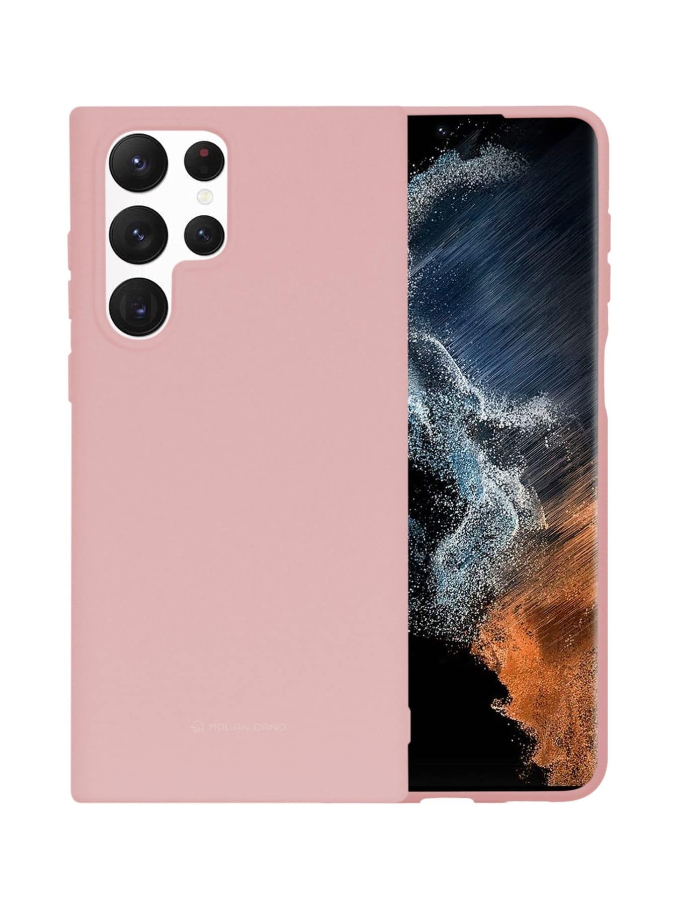 Soft Silicone Soft Touch Case For Galaxy S22 Ultra - Hot Pink - View 1