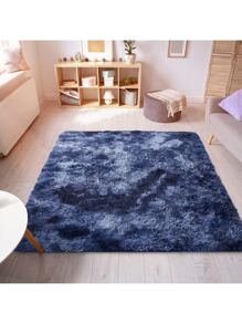 Decorative Rug 120 X 160 Cm Living Room And Bedroom - 藏蓝色 - 查看 4