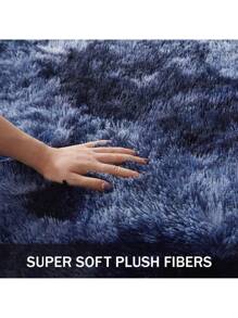 Decorative Rug 120 X 160 Cm Living Room And Bedroom - 藏蓝色 - 查看 3
