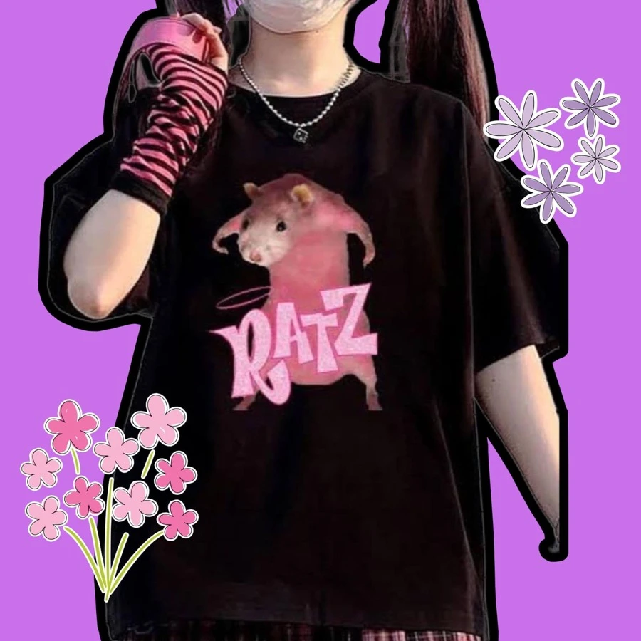 playera animada rosada tamaño unitalla  unisex - Negro - Ver 1