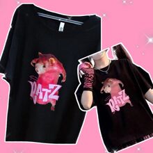 playera animada rosada tamaño unitalla  unisex - Negro - Ver 2