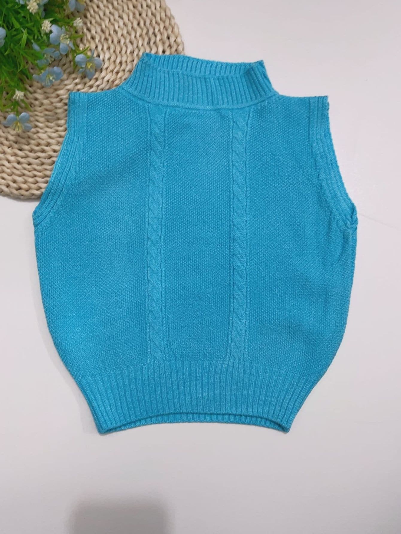 Women Knit Tops - 淺藍色 - 查看 1