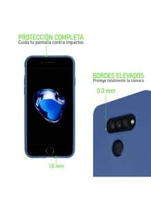 Soft Silicone Soft Touch Case For Galaxy A22 5G - Blue - View 6