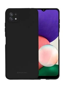 Soft Silicone Soft Touch Case For Galaxy A22 5G - Black - View 1
