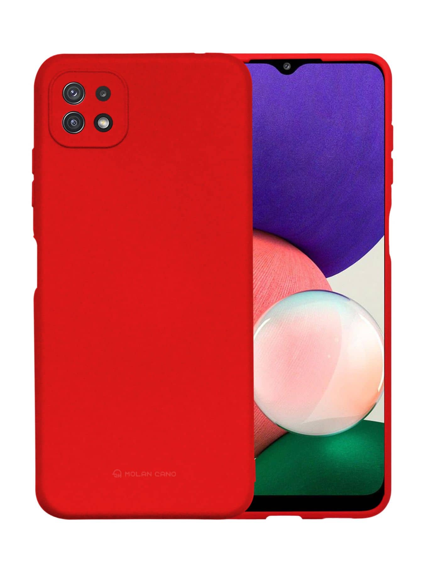 Soft Silicone Soft Touch Case For Galaxy A22 5G - Red - View 1