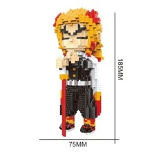 Figura de rompecabezas 3D de Kyojuro Rengoku de Kimetsu No Yaiba para decoración de habitación
