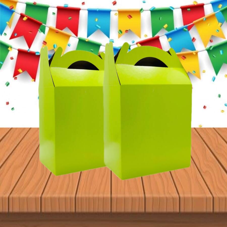 30 Colorful Candy Boxes Birthday Party Bonus Bolo Cardboard Candy Box - Mint Green - View 1