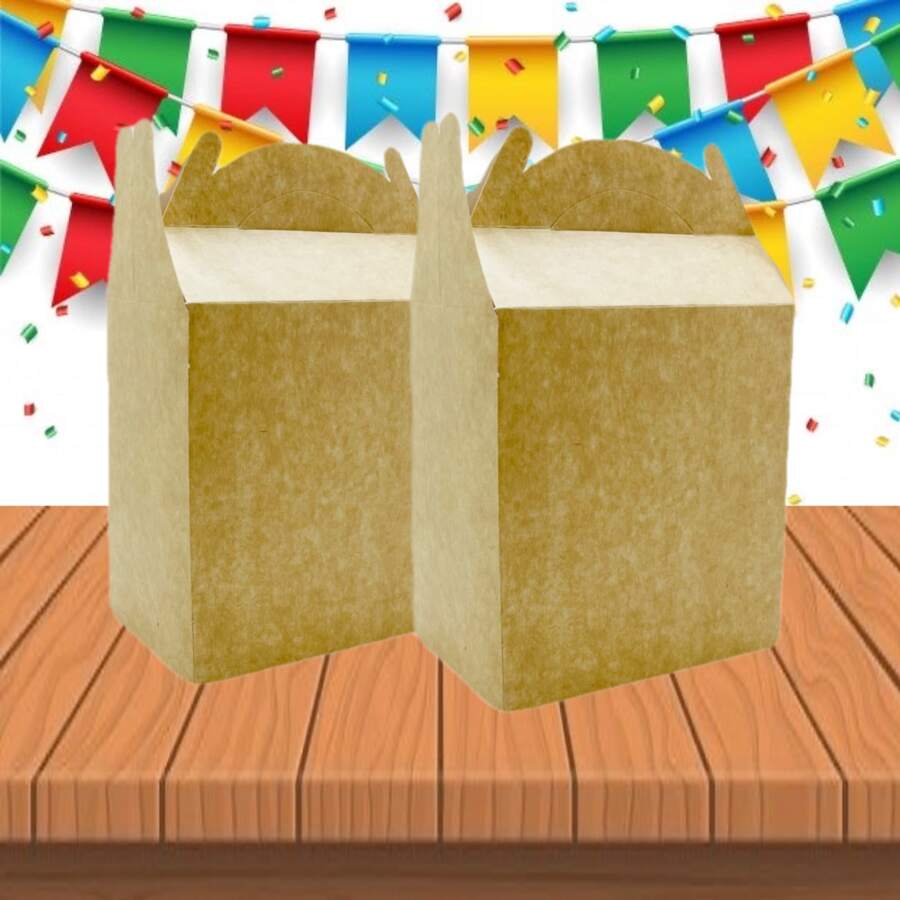 30 Colorful Candy Boxes Birthday Party Bonus Bolo Cardboard Candy Box - 駝色 - 查看 1