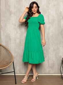 Women Dresses - 軍綠色 - 查看 3