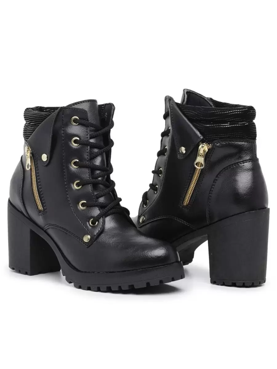 Women Fashion Boots - Negro - Ver 1