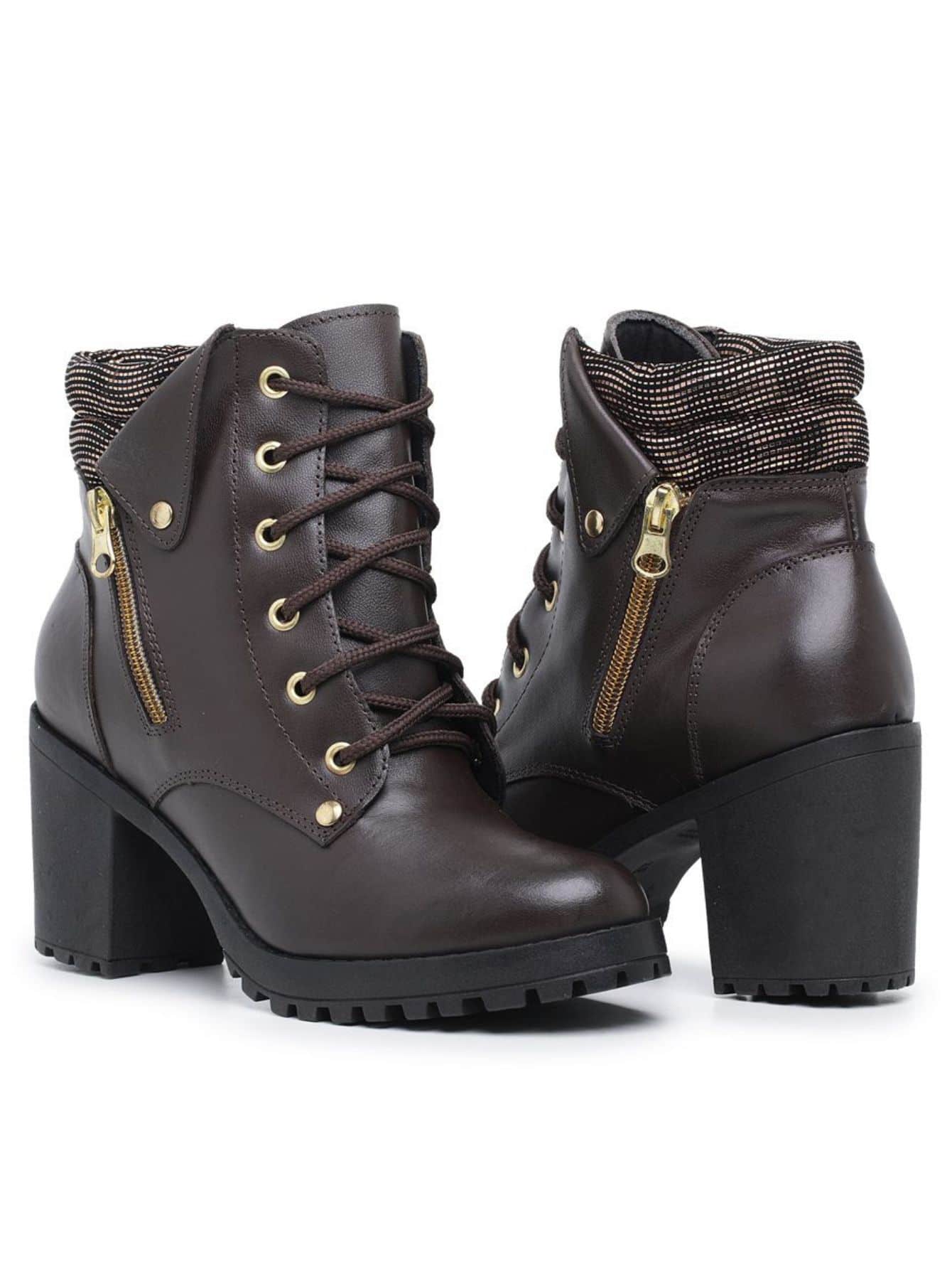 Women Fashion Boots - 咖啡棕 - 查看 1