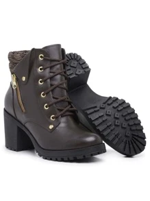 Women Fashion Boots - 咖啡棕 - 查看 2